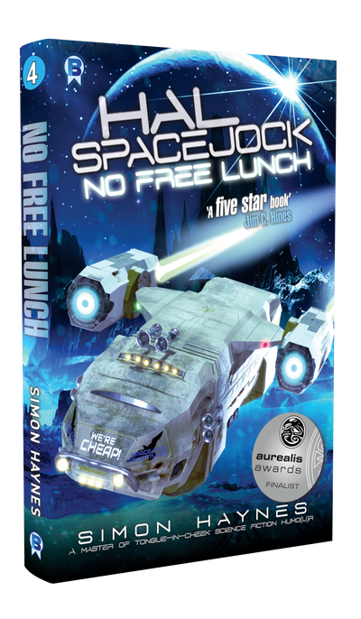 Hal Spacejock 04 No Free Lunch cover art (c) Simon Haynes